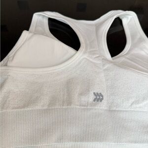 Target/All In Motion White Seamless Racerback Sports Bra